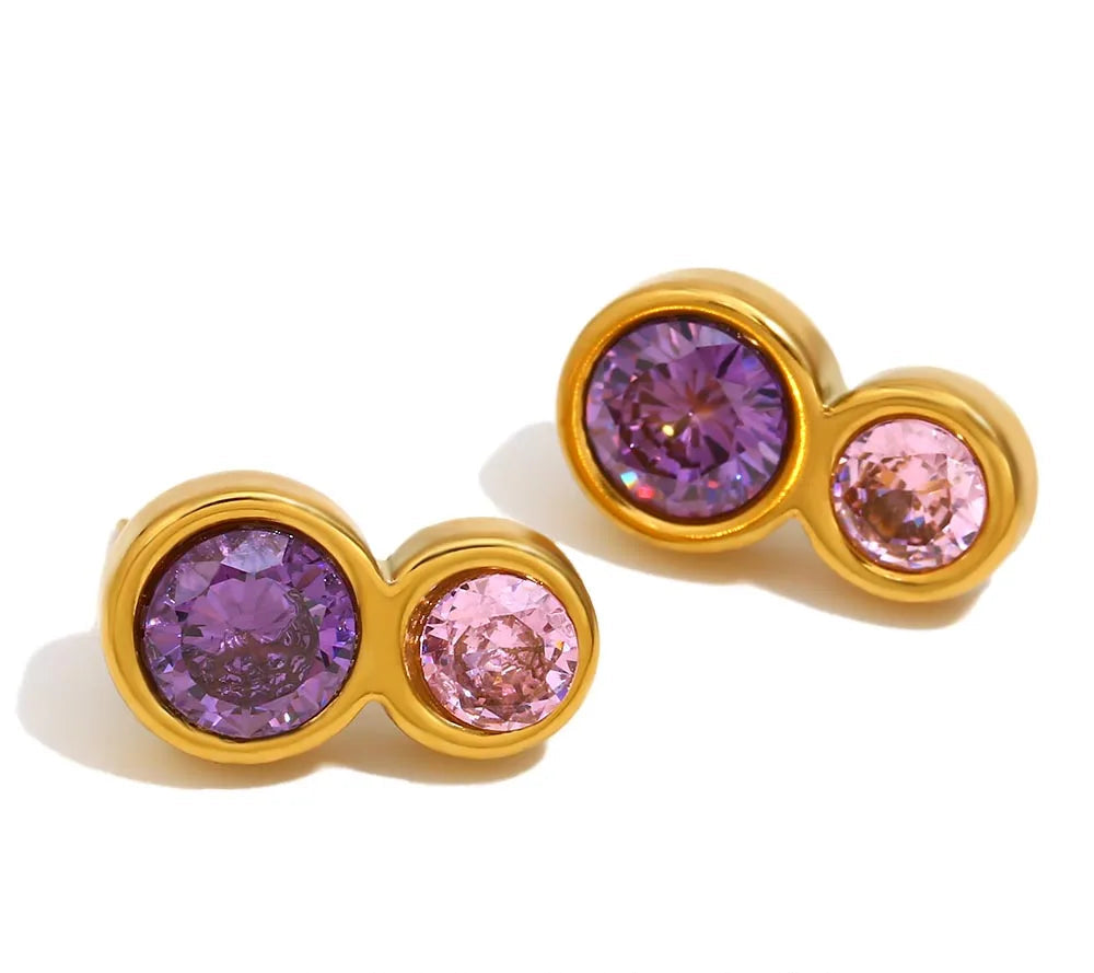Infinity Zircon Mini Stud Earrings