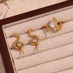 Zircon Snake Earrings