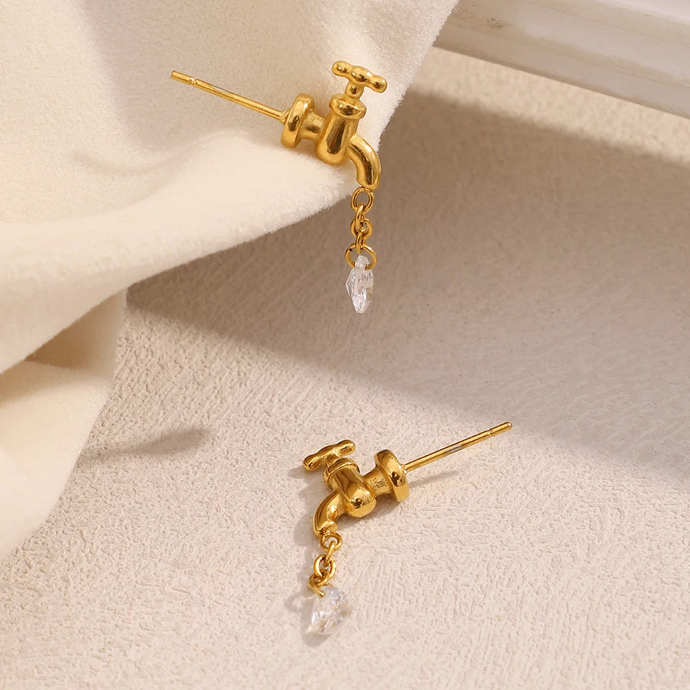 Waterdrop Zircon Earrings