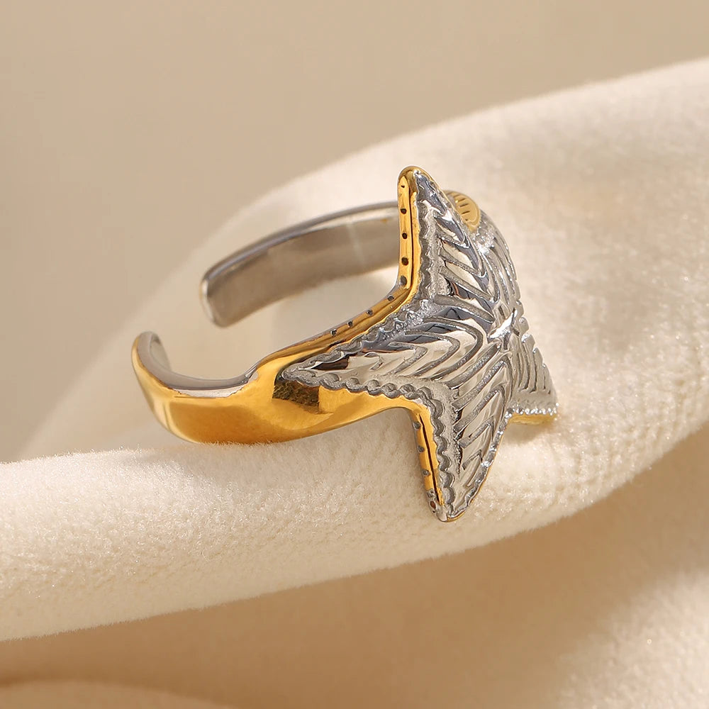 Starfish Charm Ring