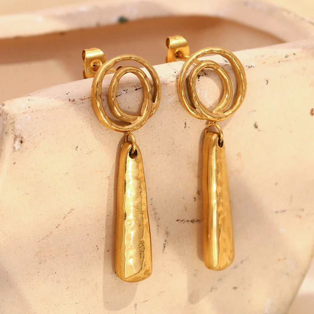 Golden Spiral Earrings