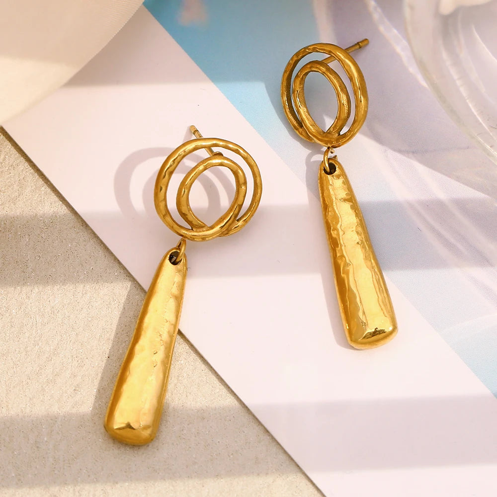 Golden Spiral Earrings