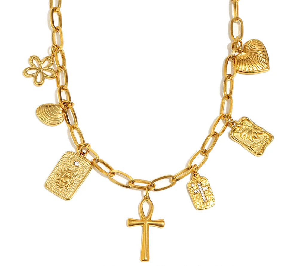 Blossom Cross Necklace