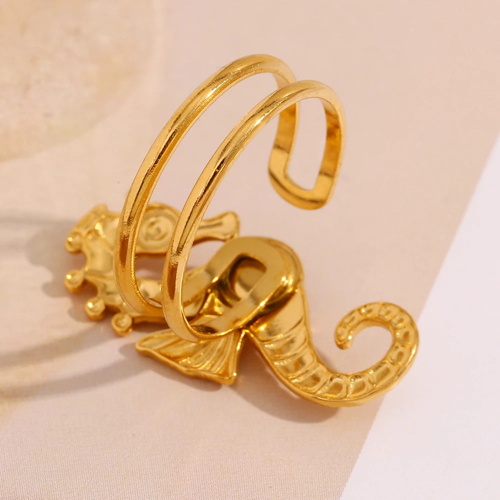Seahorse Open Ring