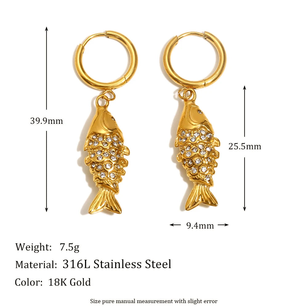 Lucky Koi Drop Earrings