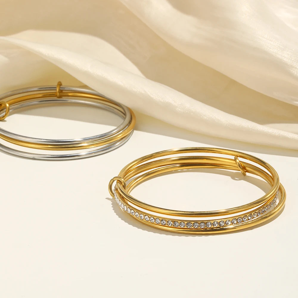 Triple Layer Zircon Bracelet