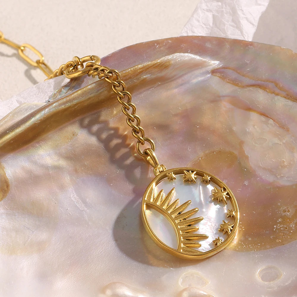 Shell Sun Star Necklace