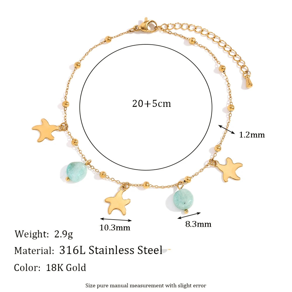 Starlight Amazonite Anklet