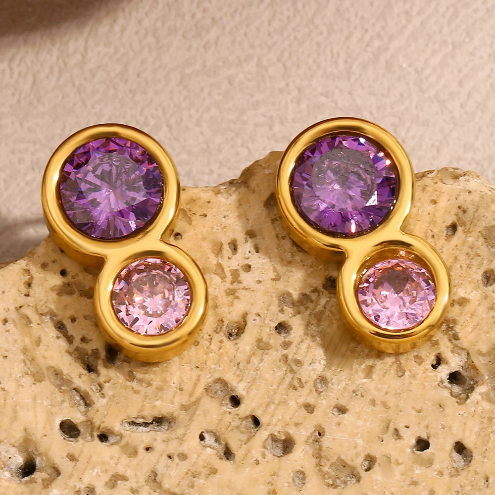Infinity Zircon Mini Stud Earrings
