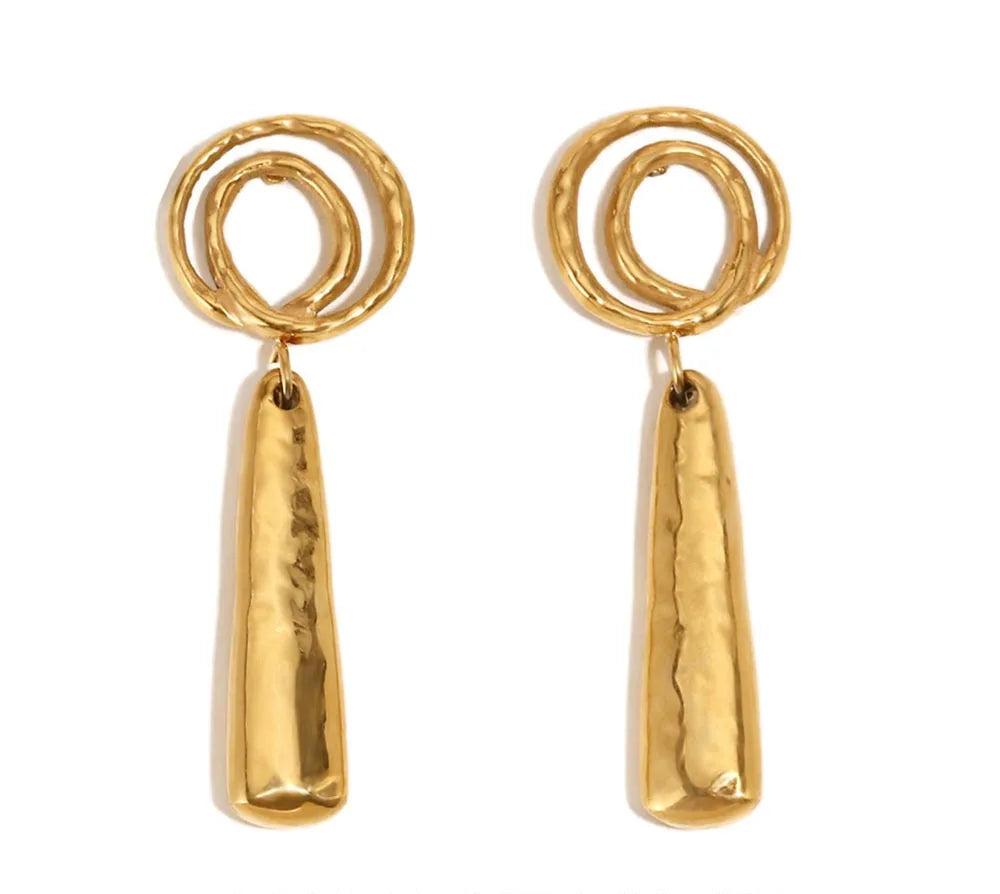Golden Spiral Earrings