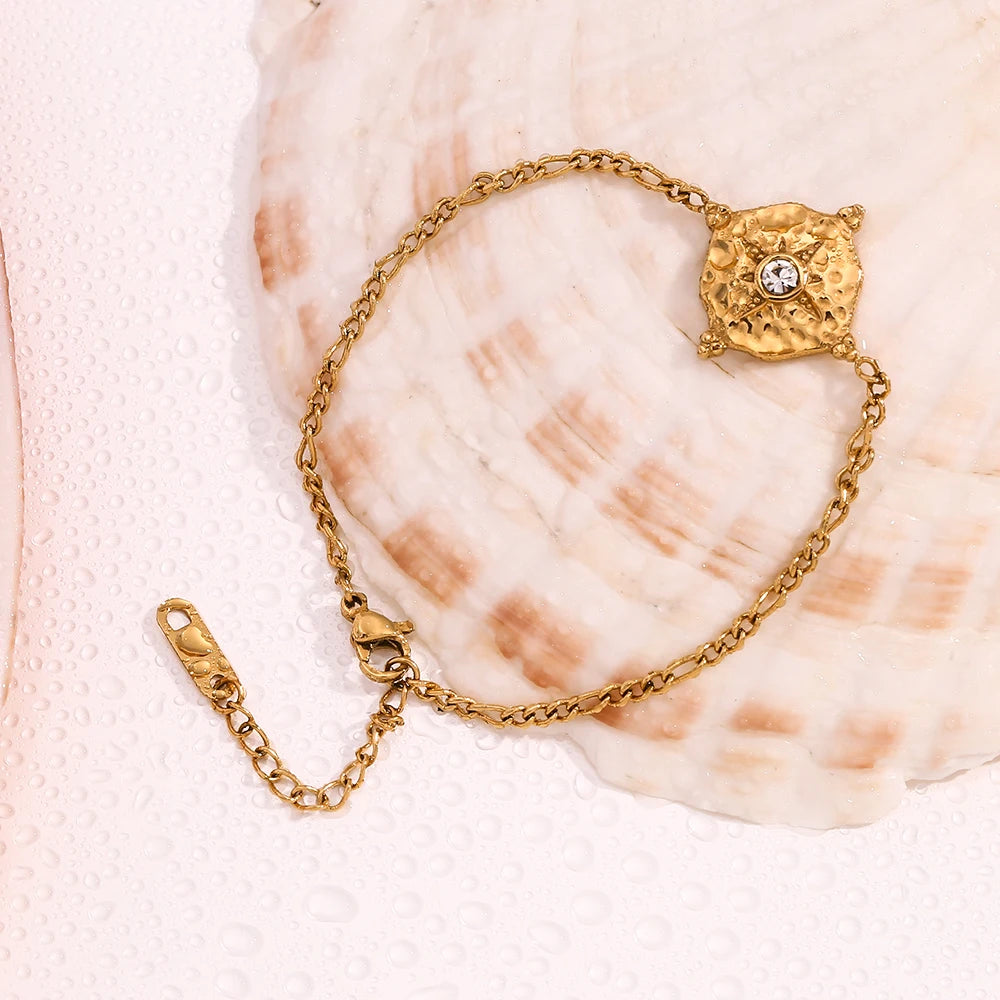 Vintage Star & Rudder Figaro Chain Bracelet