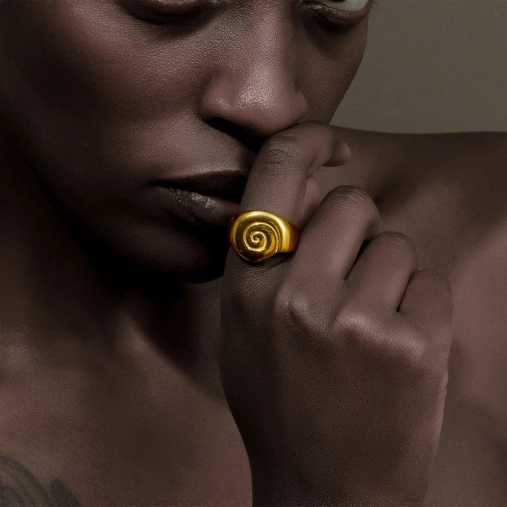 Spool Spiral Texture Ring