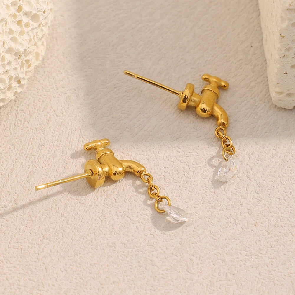 Waterdrop Zircon Earrings