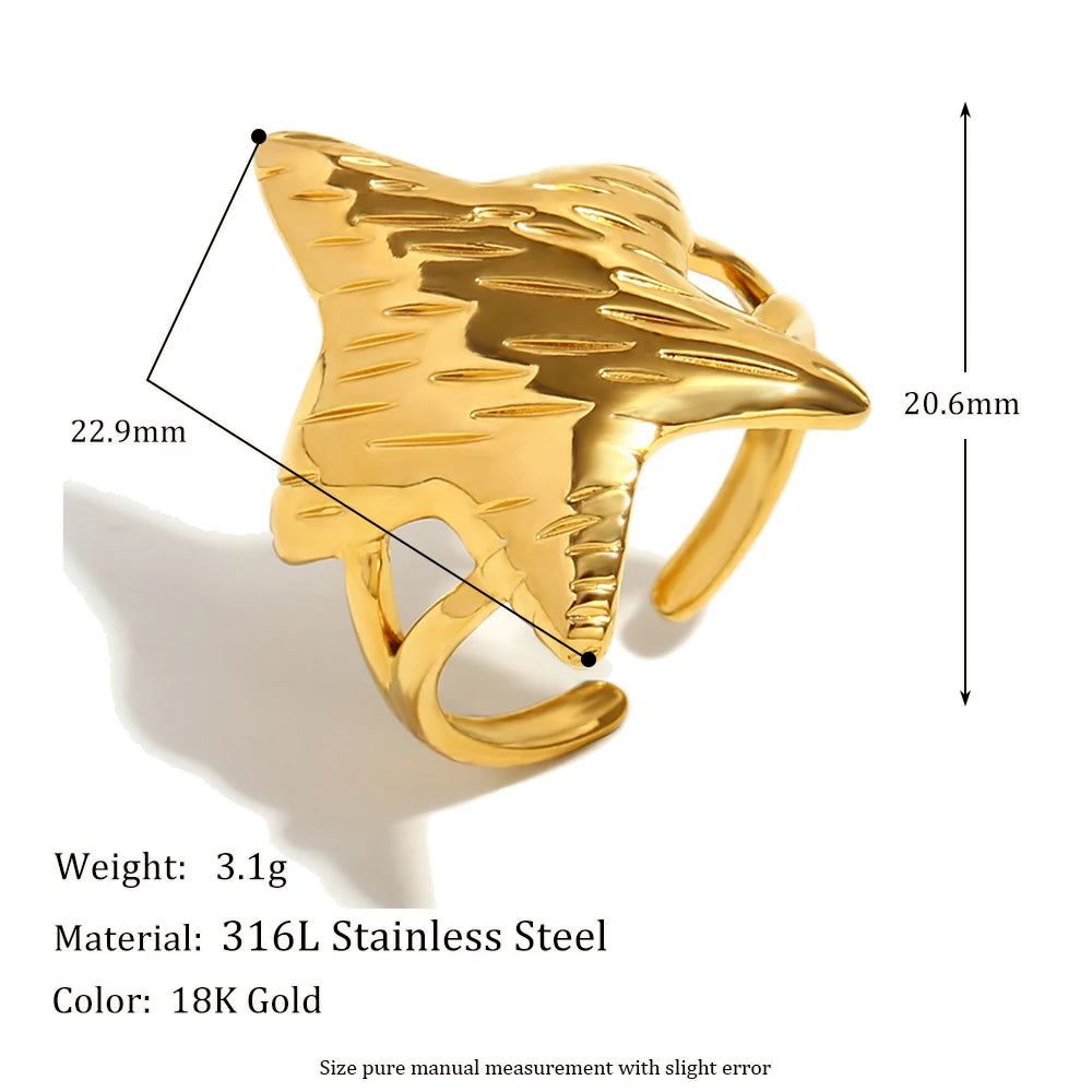 Starfish Open Ring