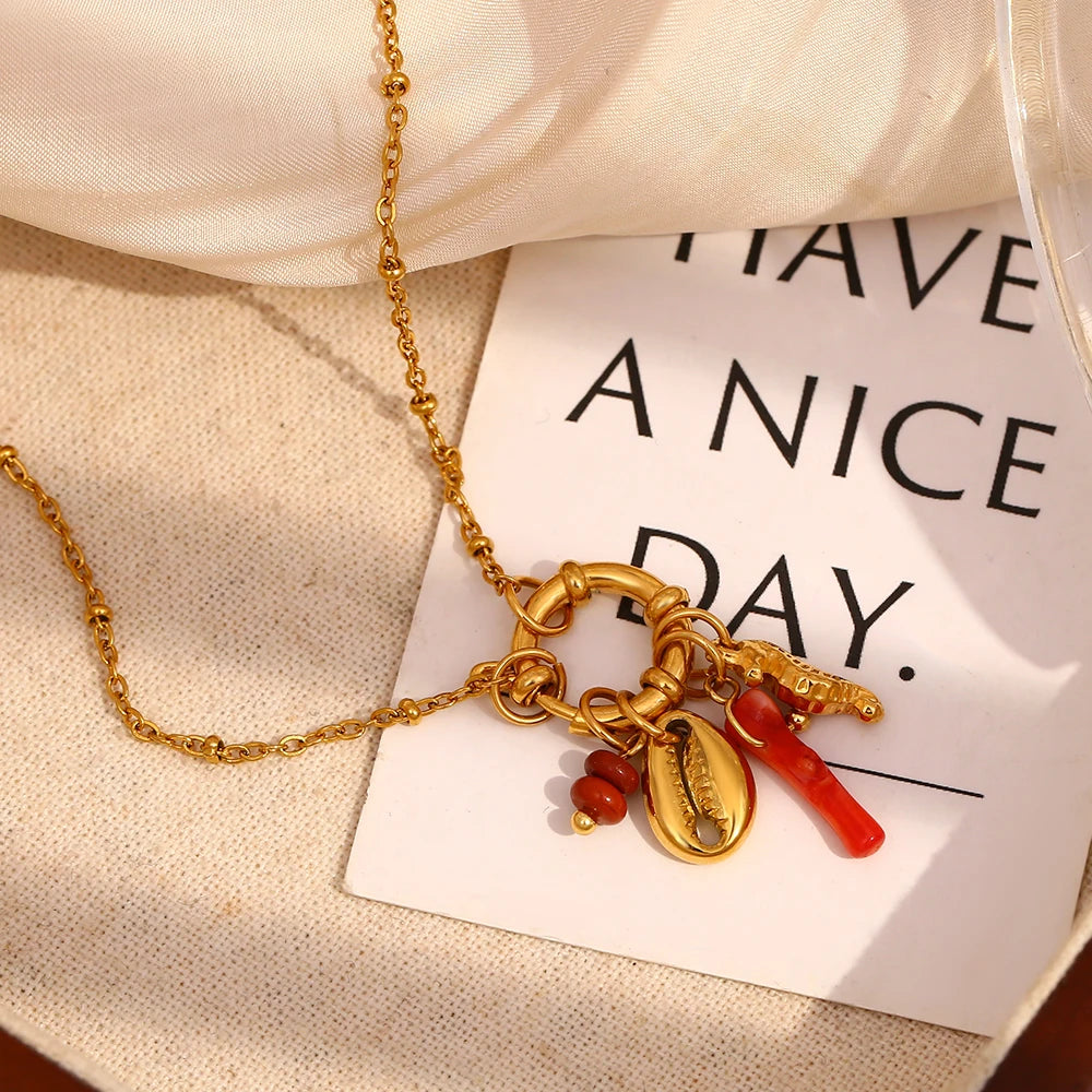 Shell Seahorse Necklace