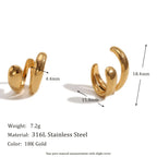 Minimalist Double Layer Gold and Silver Stainless Steel Ear Cuffs