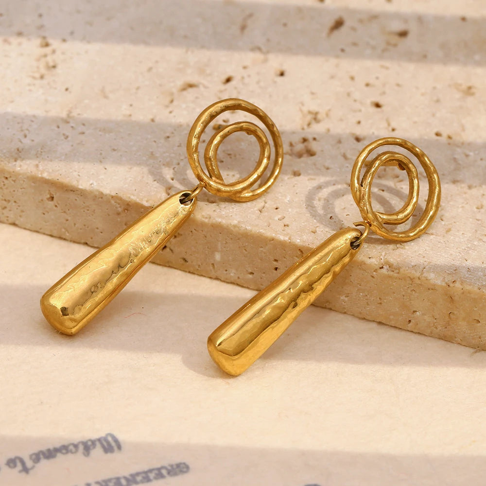 Golden Spiral Earrings