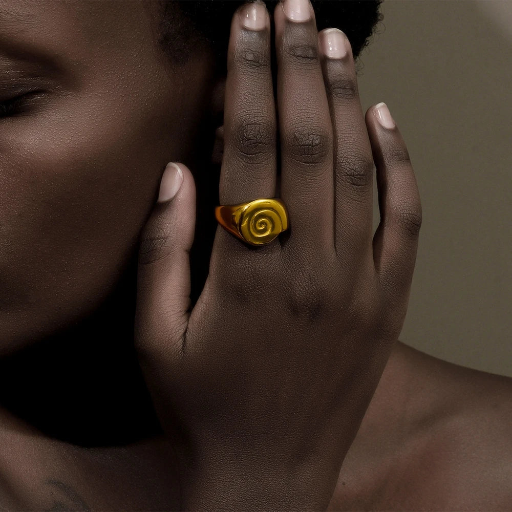 Spool Spiral Texture Ring