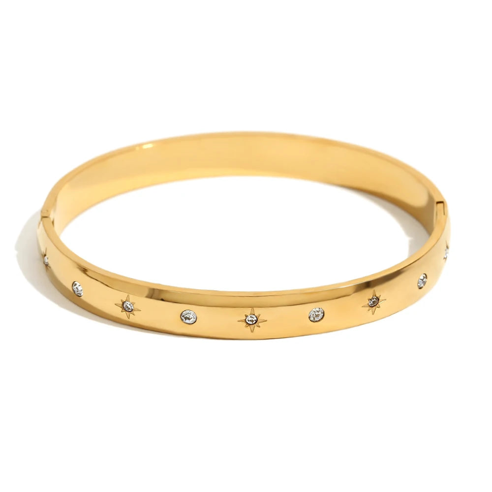 Star Sun Moon Open Bangle