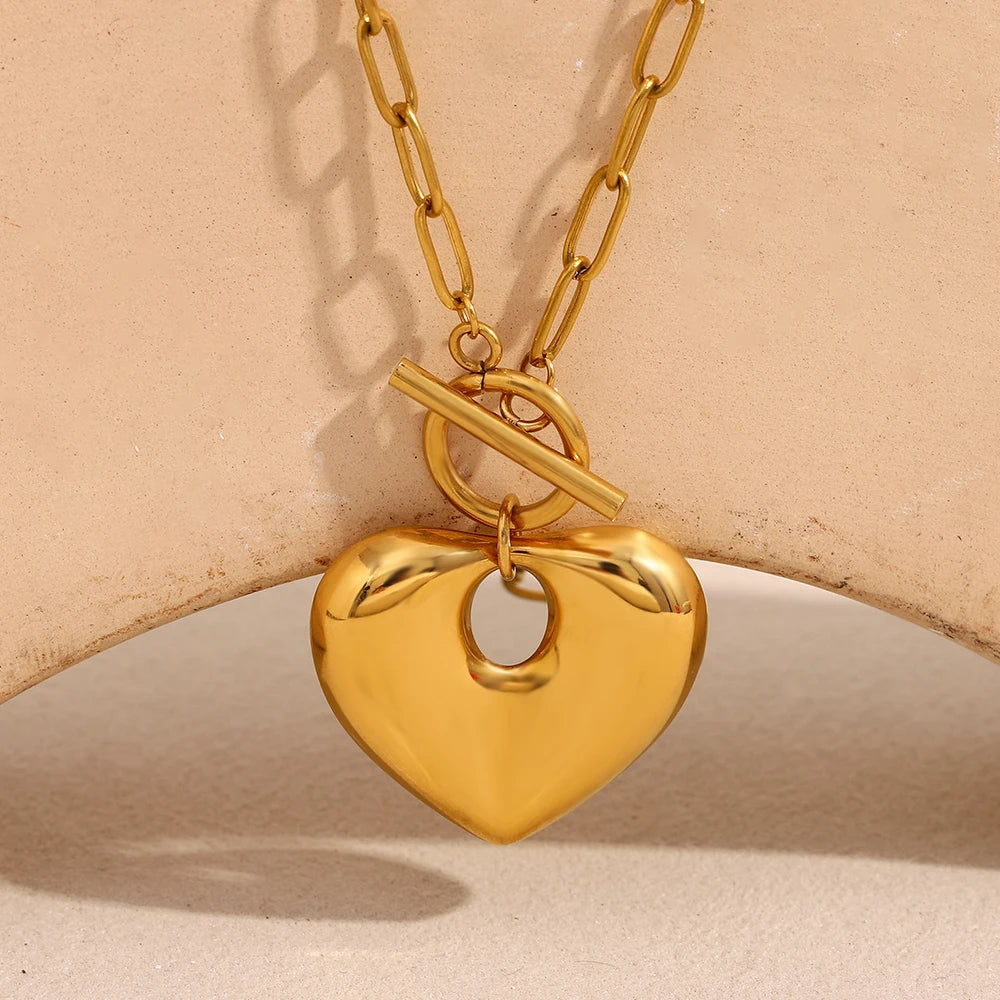 Golden OT Heart Necklace
