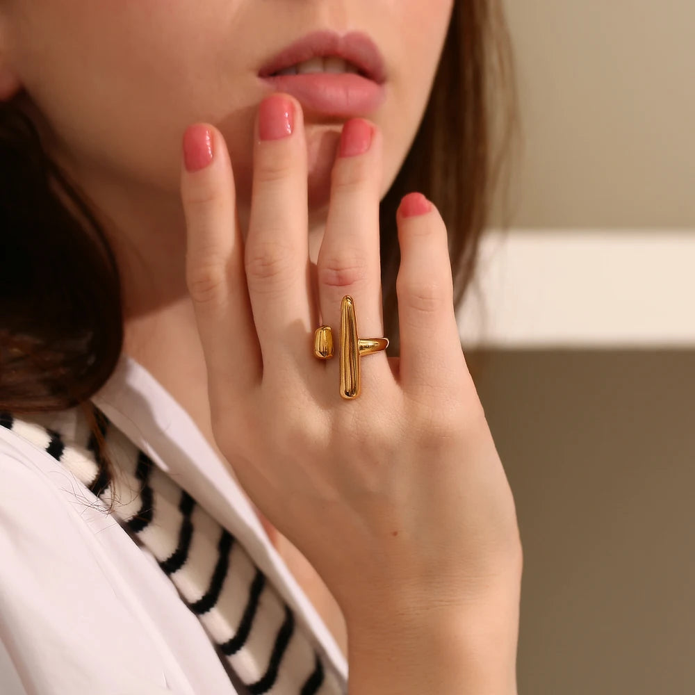 Minimalist Cactus Open Ring