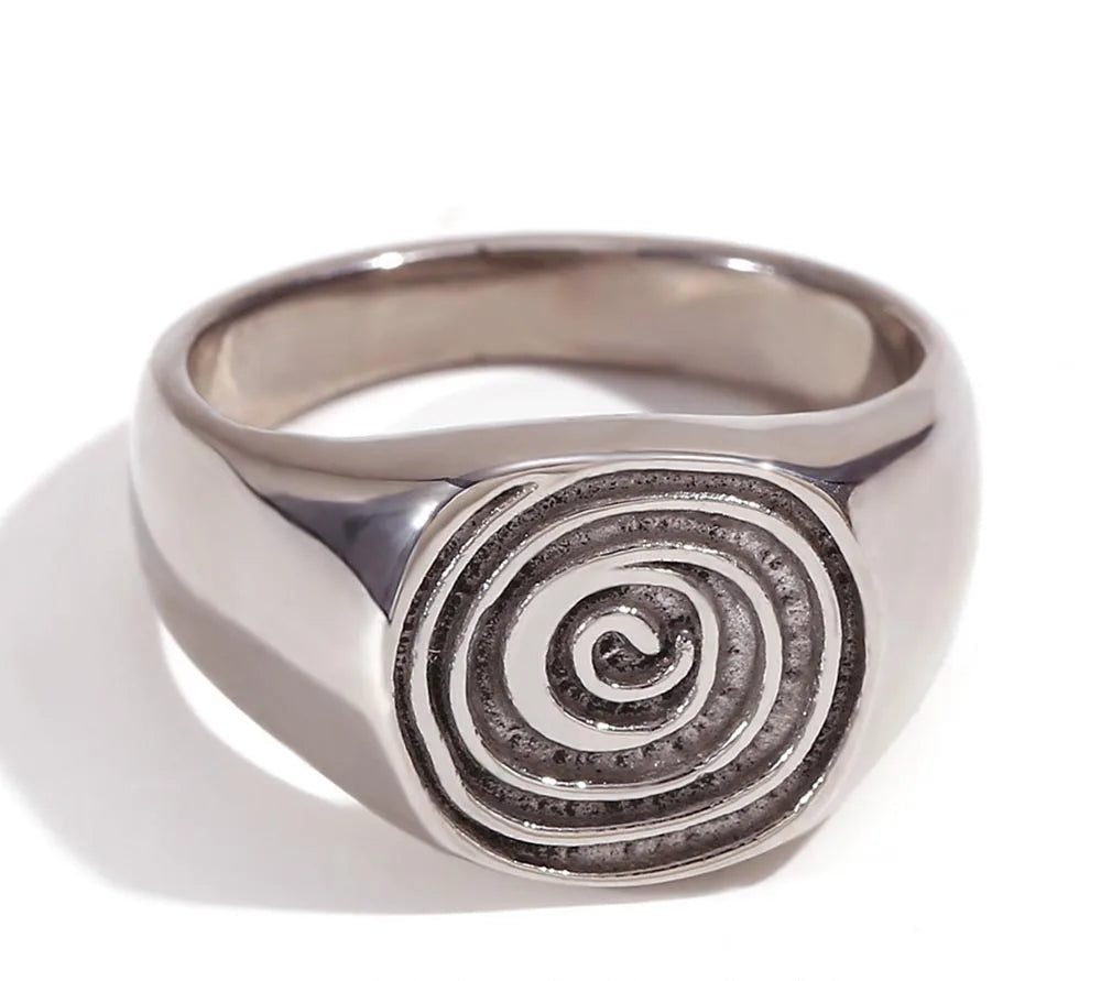Spool Spiral Texture Ring