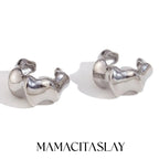 Geometric Stainless Steel Clip Earrings – New Trend