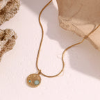 Natural Stone Sun Moon Star Necklace