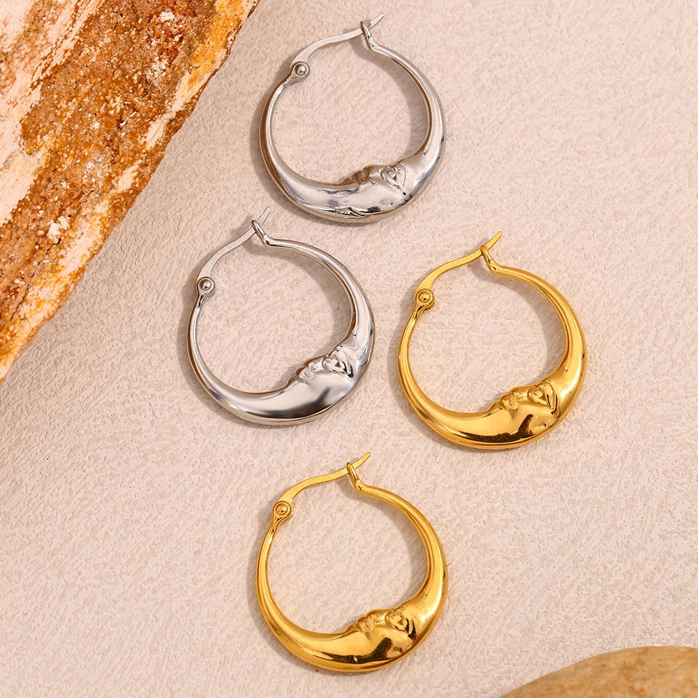 Lunar Hoop Earrings