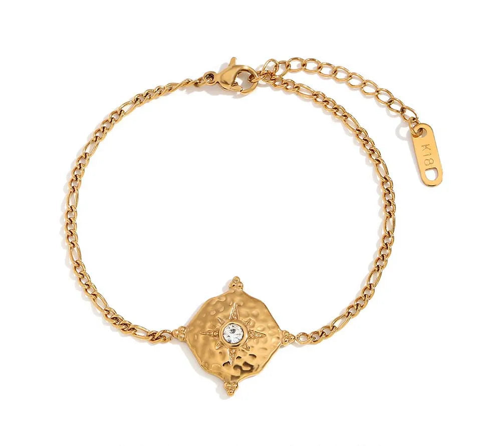Vintage Star & Rudder Figaro Chain Bracelet