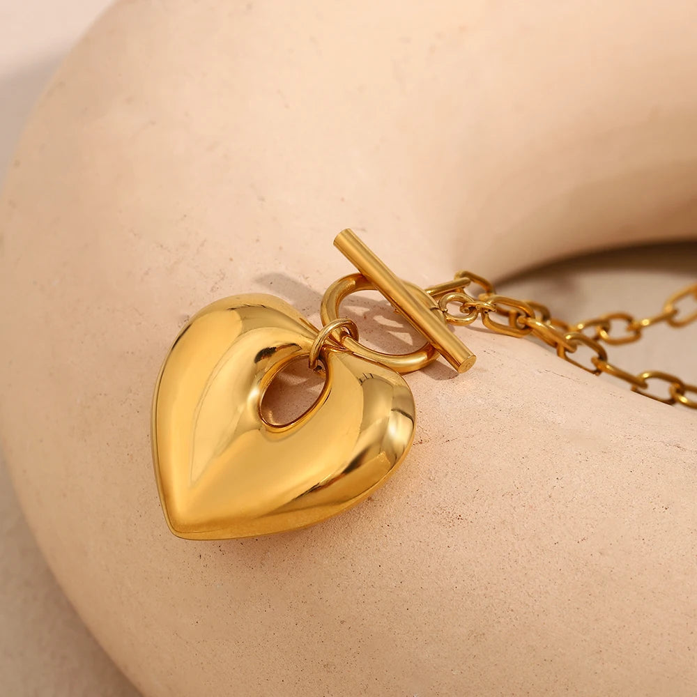 Golden OT Heart Necklace