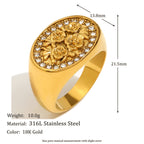 Zircon Flower Wide Edge Ring