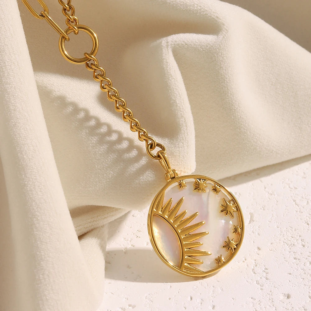 Shell Sun Star Necklace