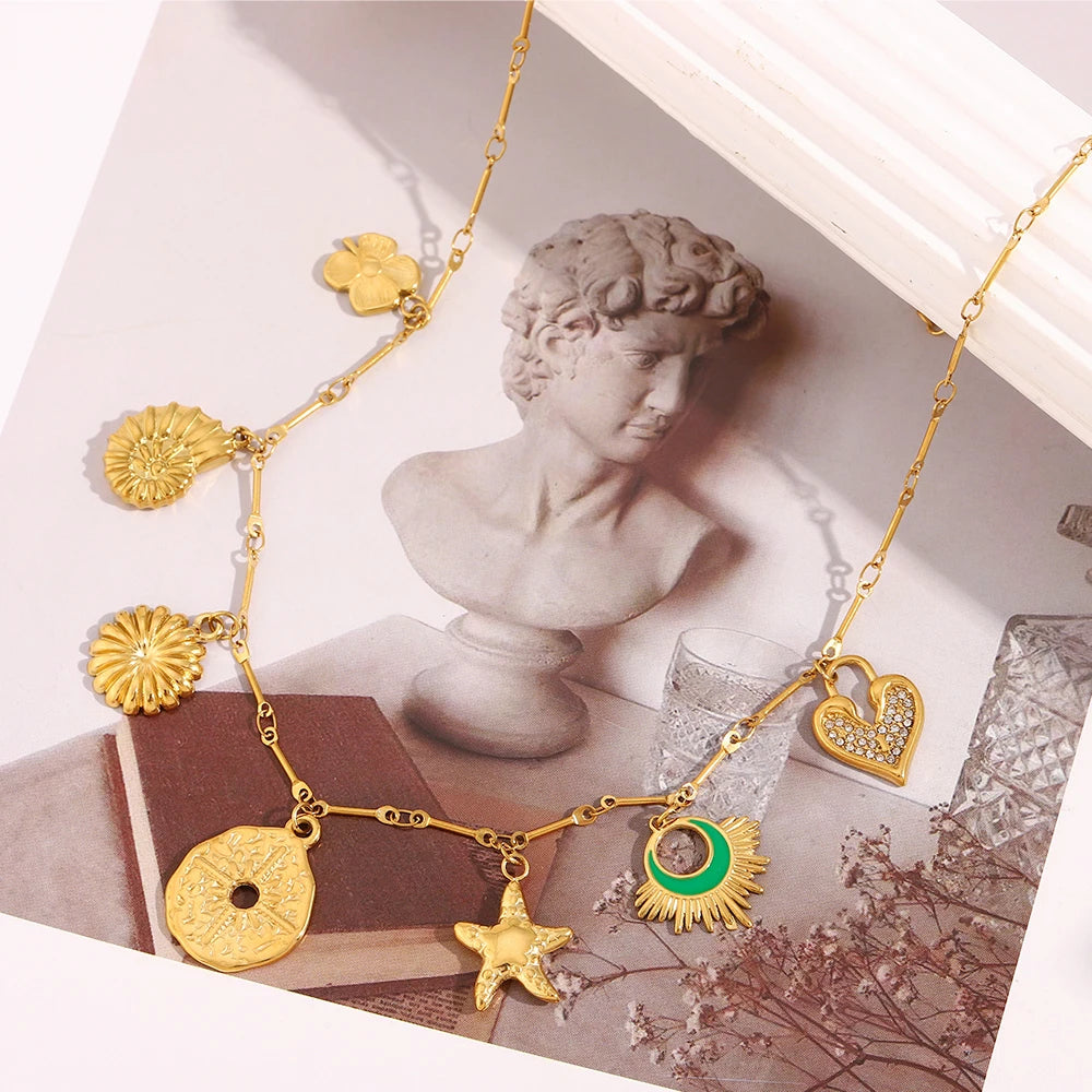 Starfish & Shell Necklace Set