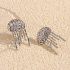 Jellyfish Hammered Texture Earrings