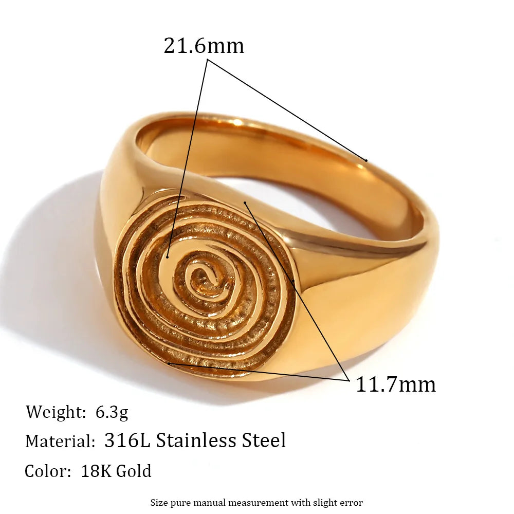 Spool Spiral Texture Ring
