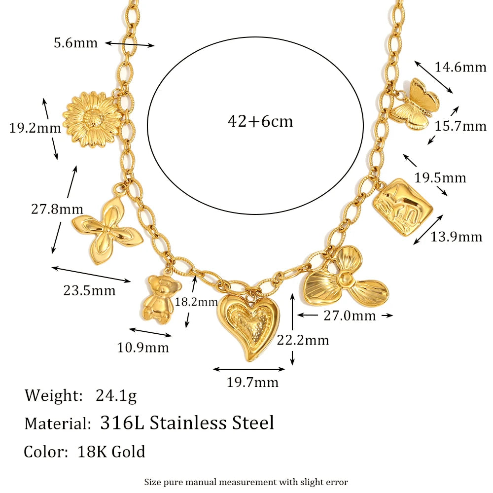 Charm Cascade Necklace