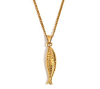 Y-Shaped Fish Pendant Necklace