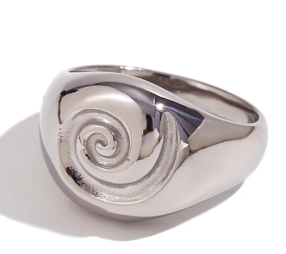 Spool Spiral Texture Ring