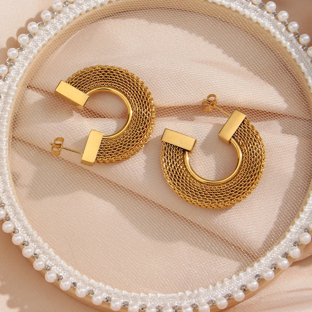 Mesh Statement Earrings
