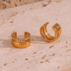 Halo Zircon Hollow Ear Clip
