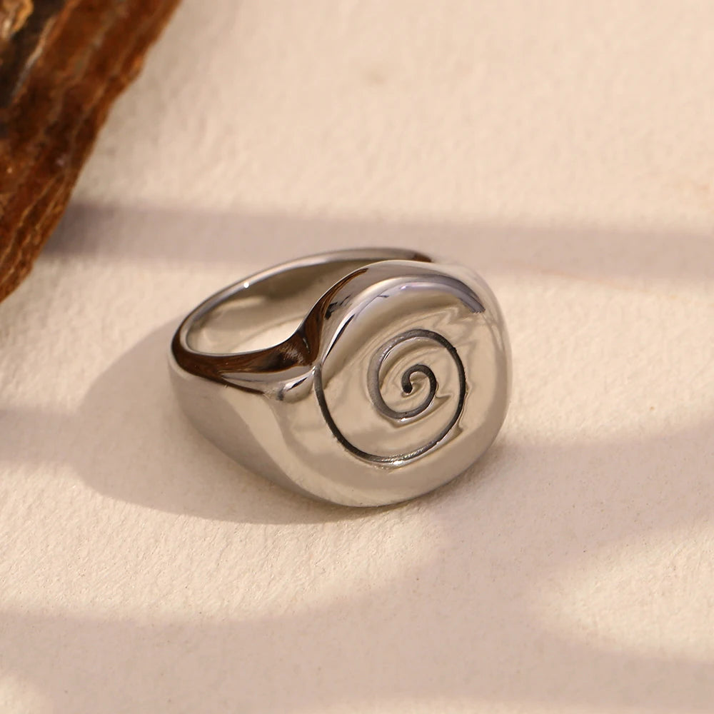 Spool Spiral Texture Ring