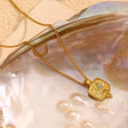 Blue Enamel Star Moon Sun Pendant Necklace