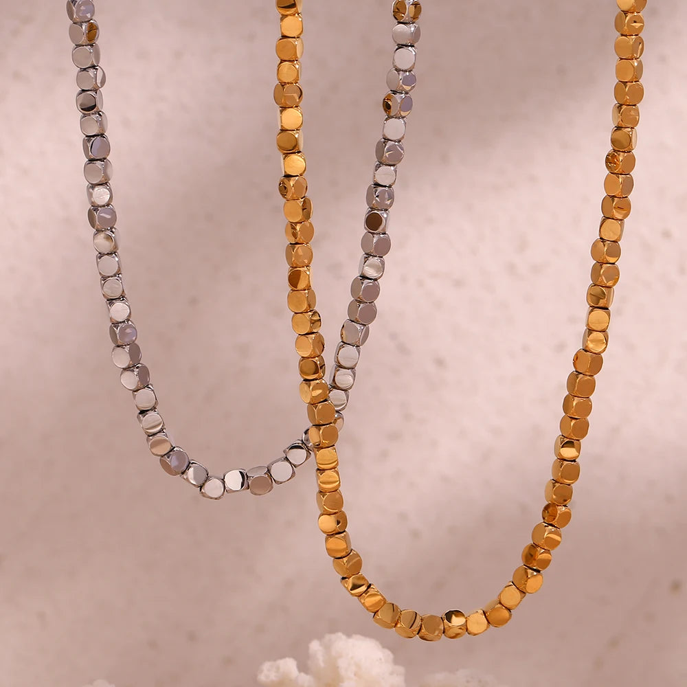 Golden Cube Necklace