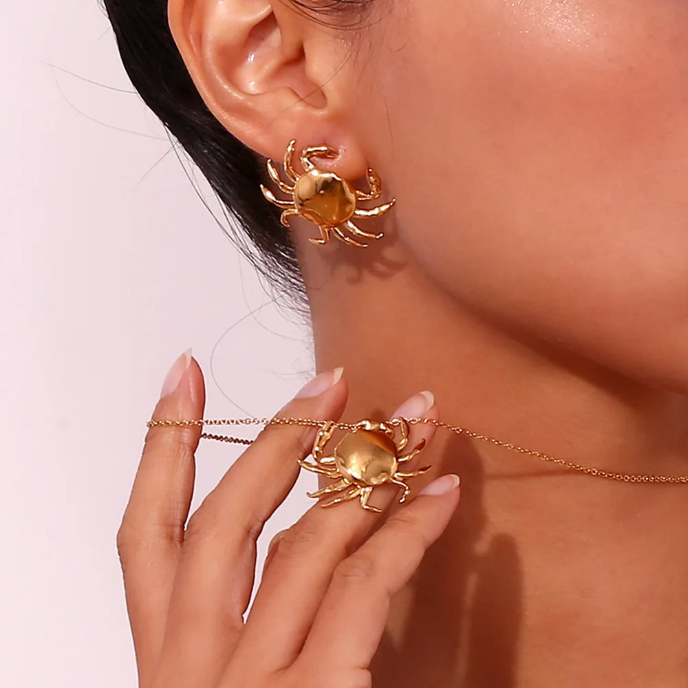 Mini Crab Earrings