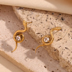 Zircon Snake Earrings