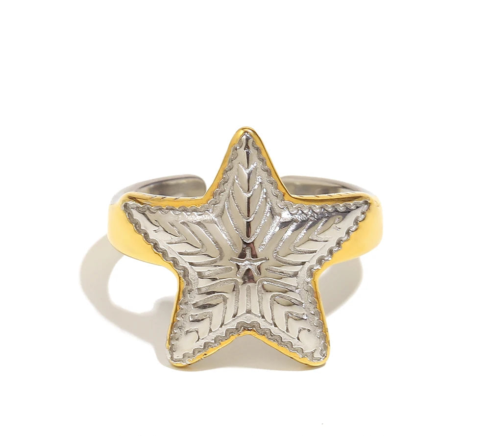 Starfish Charm Ring