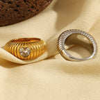 Lustre Stripe Ring