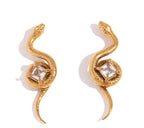 Zircon Snake Earrings
