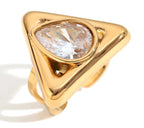 Triangle Water Drop Ring